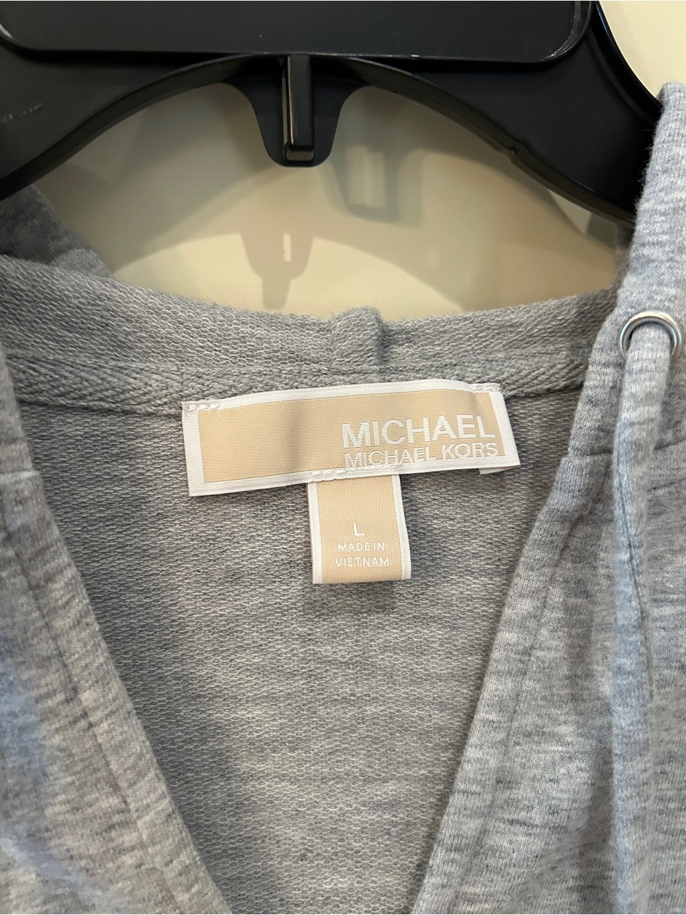 MICHAEL Michael Kors Light Gray Hooded Pullover Sweatshirt - Picture 3 of 4